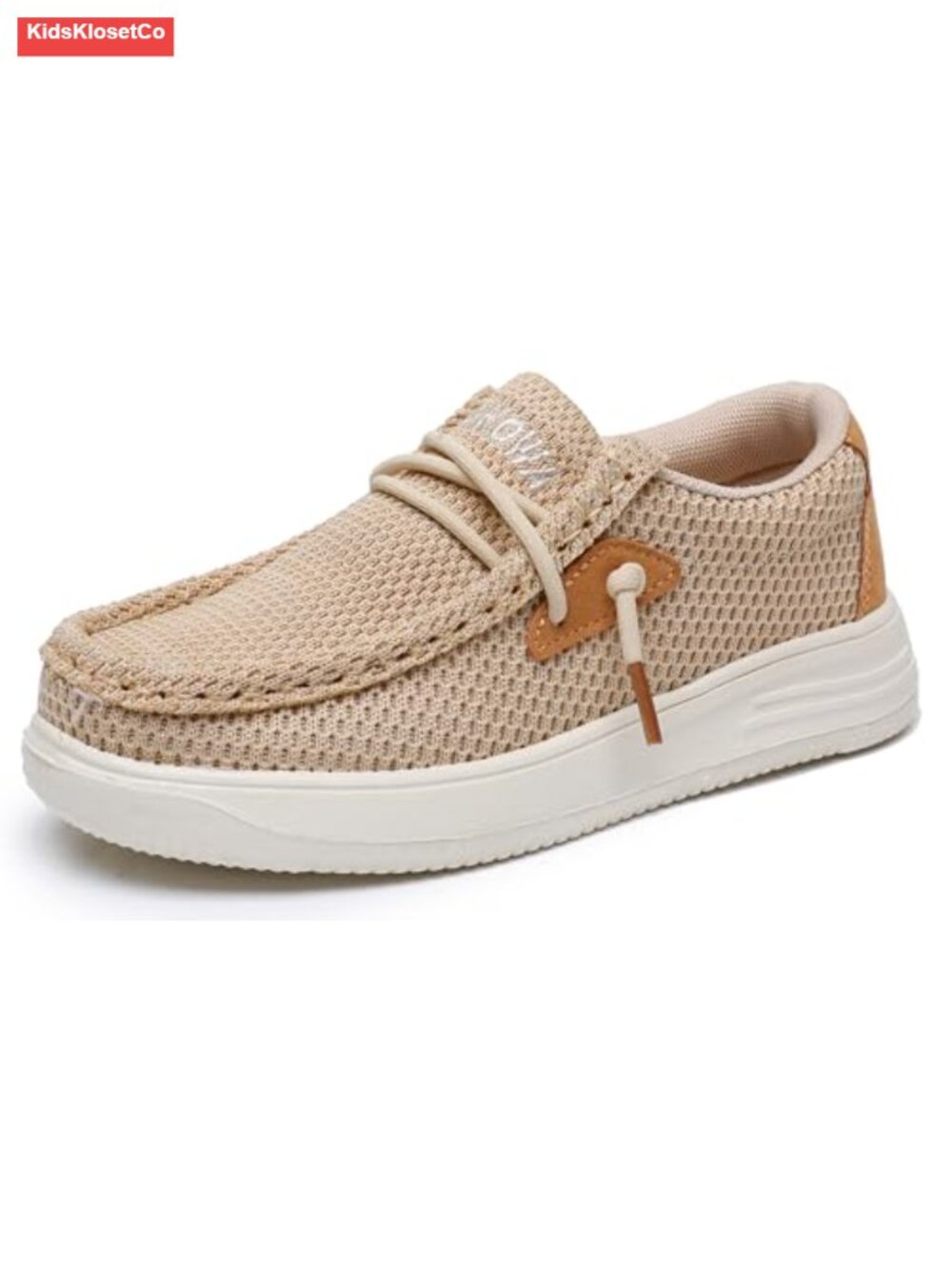 Knitted Upper Slip-On Loafers for Kids - Breathable Lightweight EVA Sole